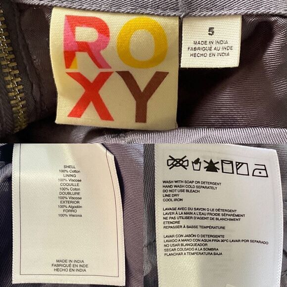 Roxy Gray Blue Tie Dye Sweetheart Sleeveless Strapless Mini Dress 5 - Picture 5 of 5